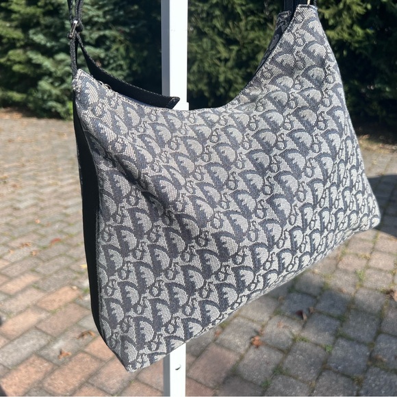 Vintage Christian Dior trotter blue crossbody shoulder bag - Picture 11 of 13